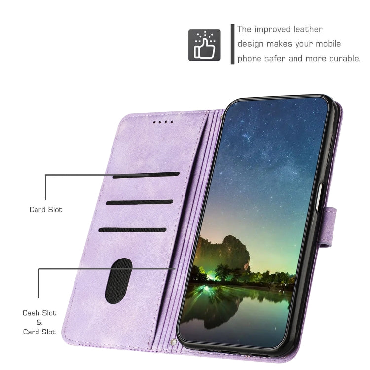 For Motorola Moto G Power 5G 2024 Dream Triangle Leather Phone Case with Lanyard(Purple) - Motorola Cases by buy2fix | Online Shopping UK | buy2fix