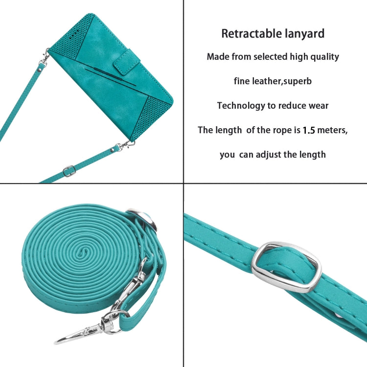 For Xiaomi Redmi K70 / K70 Pro Dream Triangle Leather Phone Case with Lanyard(Green) - K70 Pro Cases by buy2fix | Online Shopping UK | buy2fix