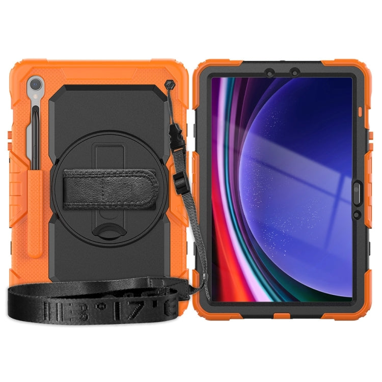 For Samsung Galaxy Tab S9 / S9 FE Silicone + PC Tablet Case(Orange+Black) - Galaxy Tab S9 Cases by buy2fix | Online Shopping UK | buy2fix