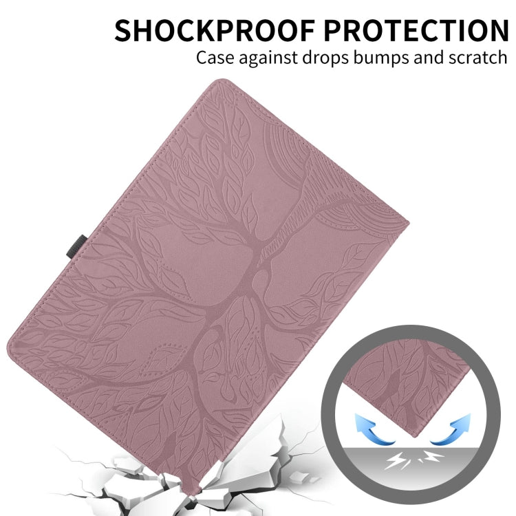 For iPad Pro 13 2024 Tree Life Embossed Rotation Leather Smart Tablet Case(Rose Gold) - iPad Pro 13 2024 Cases by buy2fix | Online Shopping UK | buy2fix