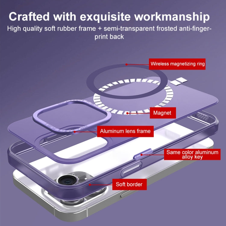 For iPhone SE 2022 / 2020 / 8 / 7 MagSafe Frosted Translucent Mist Phone Case(Dark Purple) - iPhone SE 2022 / 2020 / 8 / 7 Cases by buy2fix | Online Shopping UK | buy2fix