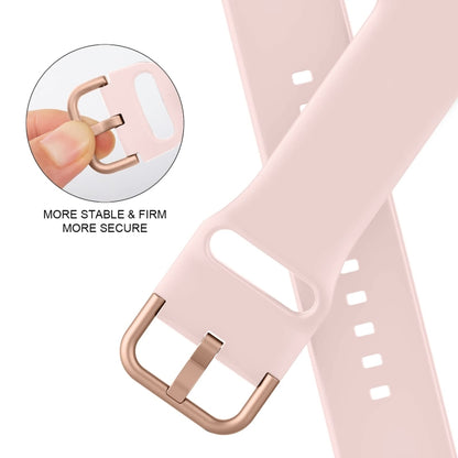 For Apple Watch Series 8 45mm Pin Buckle Silicone Watch Band(Pink Sand) - Watch Bands by buy2fix | Online Shopping UK | buy2fix