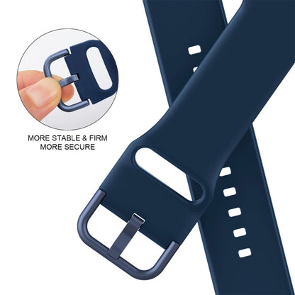 For Apple Watch Series 8 45mm Pin Buckle Silicone Watch Band(Abyss Blue) - Watch Bands by buy2fix | Online Shopping UK | buy2fix