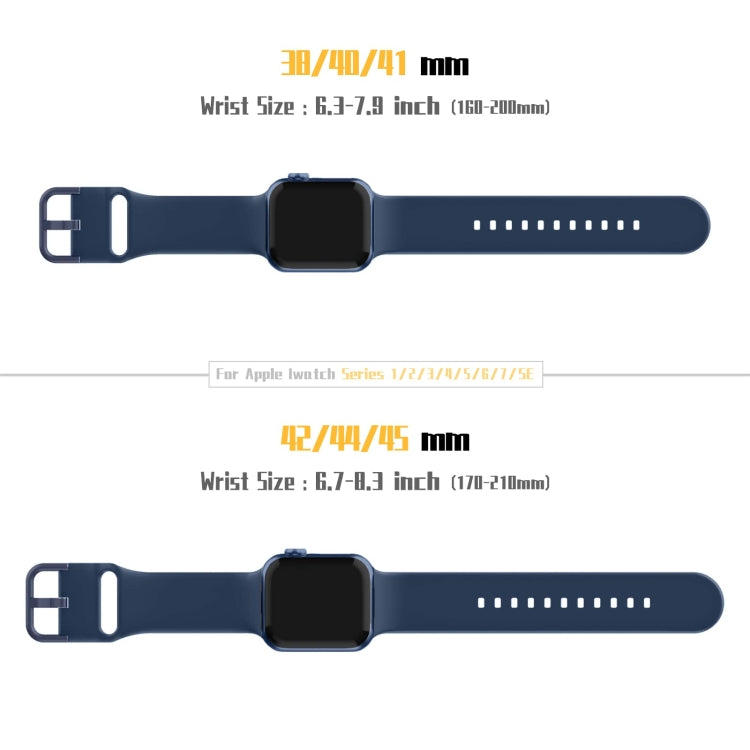 For Apple Watch 5 44mm Pin Buckle Silicone Watch Band(Abyss Blue) - Watch Bands by buy2fix | Online Shopping UK | buy2fix