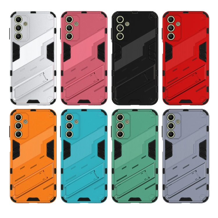 For Samsung Galaxy A15 Punk Armor 2 in 1 PC + TPU Shockproof Phone Case with Invisible Holder(Green) - Galaxy Phone Cases by buy2fix | Online Shopping UK | buy2fix