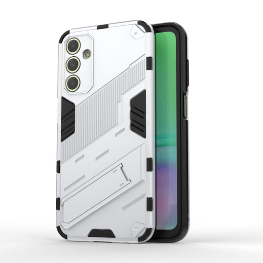For Samsung Galaxy A15 Punk Armor 2 in 1 PC + TPU Shockproof Phone Case with Invisible Holder(White) - Galaxy Phone Cases by buy2fix | Online Shopping UK | buy2fix