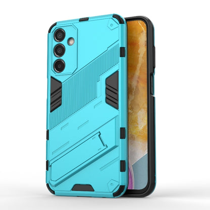 For Samsung Galaxy M15 5G Global Punk Armor 2 in 1 PC + TPU Shockproof Phone Case with Invisible Holder(Blue) - Galaxy Phone Cases by buy2fix | Online Shopping UK | buy2fix