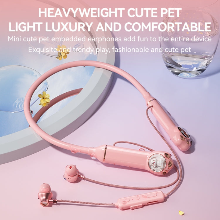 K1692 Meow Planet Neck-mounted Noise Reduction Sports Bluetooth Earphones(Green) - Neck-mounted Earphone by buy2fix | Online Shopping UK | buy2fix