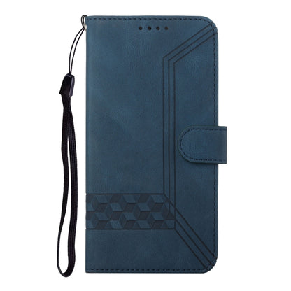 For iPhone SE 2024 Cubic Skin Feel Flip Leather Phone Case(Blue) - More iPhone Cases by buy2fix | Online Shopping UK | buy2fix