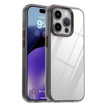 For iPhone 15 Pro Max iPAKY MG Series Transparent PC+TPU Phone Case(Transparent Black) - iPhone 15 Pro Max Cases by iPAKY | Online Shopping UK | buy2fix