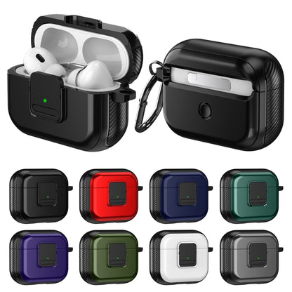 For AirPods Pro TPU + PC Wireless Earphones Case with Magnetic Switch(Army Green) - For AirPods Pro by buy2fix | Online Shopping UK | buy2fix