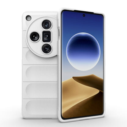 For OPPO Find X7 Ultra 5G Magic Shield TPU + Flannel Phone Case(White) - Find X7 Ultra Cases by buy2fix | Online Shopping UK | buy2fix