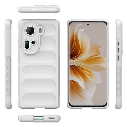 For OPPO Reno11 5G Global Magic Shield TPU + Flannel Phone Case(White) - Reno11 Cases by buy2fix | Online Shopping UK | buy2fix