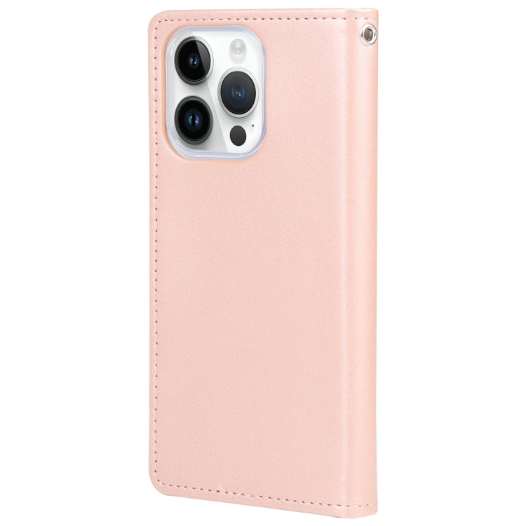 For iPhone 15 Pro Max GOOSPERY RICH DIARY Crazy Horse Texture Leather Phone Case(Rose Gold) - iPhone 15 Pro Max Cases by GOOSPERY | Online Shopping UK | buy2fix