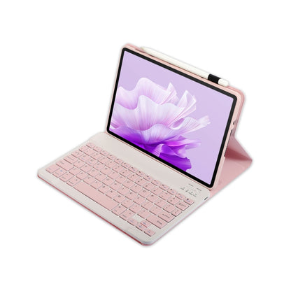 For Huawei MatePad 11.5 2023 AH17 Lambskin Texture Ultra-thin Detachable Bluetooth Keyboard Leather Case(Pink) - Huawei Keyboard by buy2fix | Online Shopping UK | buy2fix