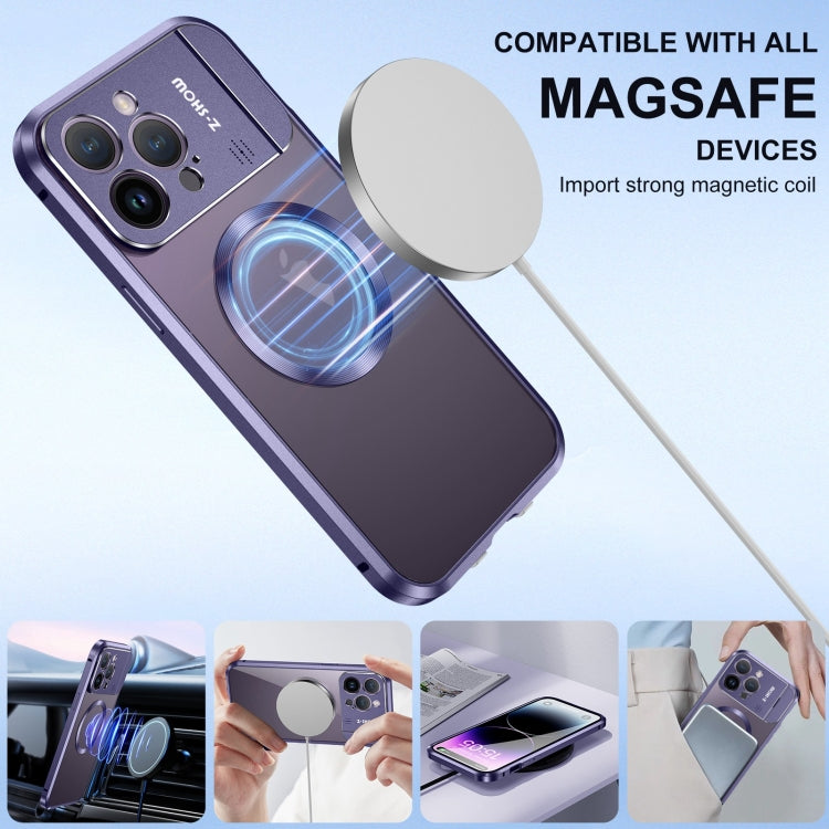 For iPhone 14 Pro Max Aromatherapy Holder Single-sided MagSafe Magnetic Phone Case(Purple) - iPhone 14 Pro Max Cases by buy2fix | Online Shopping UK | buy2fix