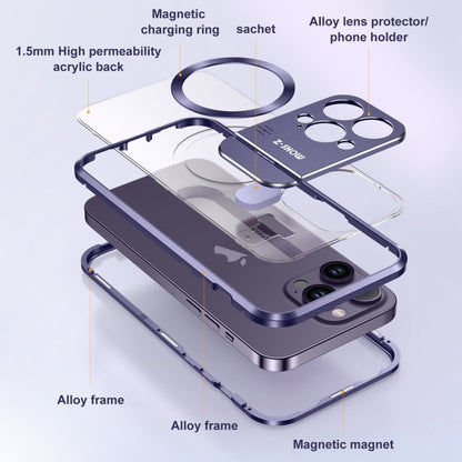 For iPhone 14 Aromatherapy Holder Single-sided MagSafe Magnetic Phone Case(Black) - iPhone 14 Cases by buy2fix | Online Shopping UK | buy2fix