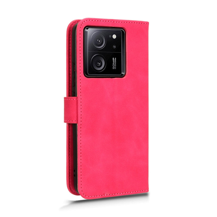 For Xiaomi Redmi K60 Ultra Skin Feel Magnetic Flip Leather Phone Case(Rose Red) - Redmi K60 Ultra Cases by buy2fix | Online Shopping UK | buy2fix