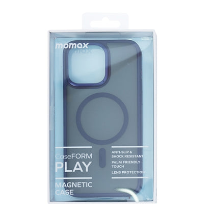 For iPhone 15 Pro MOMAX Magsafe Magnetic PC + TPU + Metal Phone Case(Blue) - iPhone 15 Pro Cases by MOMAX | Online Shopping UK | buy2fix