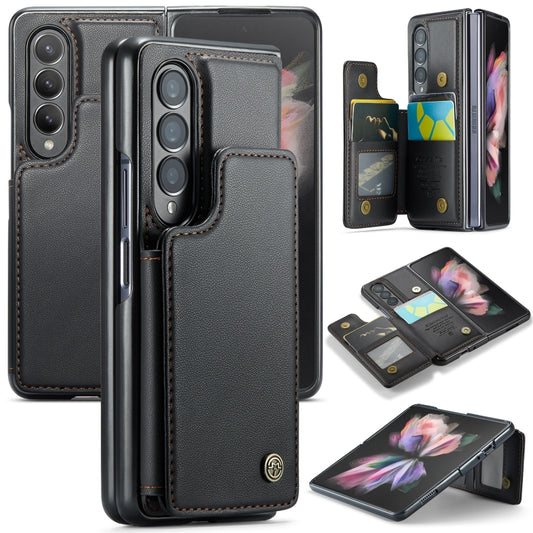 For Samsung Galaxy Z Fold3 5G CaseMe C22 PC+TPU Business Style RFID Anti-theft Leather Phone Case(Black) - Galaxy Phone Cases by CaseMe | Online Shopping UK | buy2fix