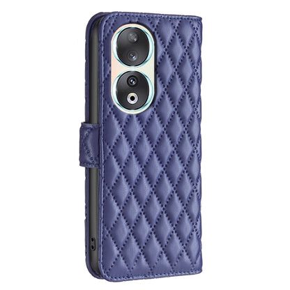 For Honor 90 5G Diamond Lattice Wallet Flip Leather Phone Case(Blue) - Honor Cases by buy2fix | Online Shopping UK | buy2fix