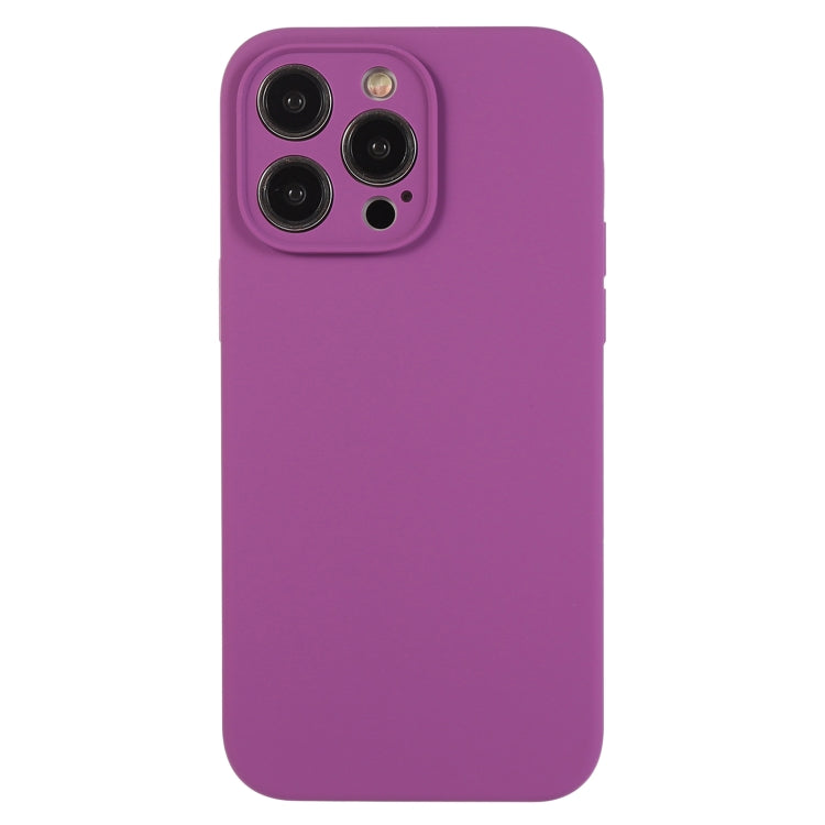 For iPhone 12 Pro Max Pure Color Liquid Silicone Fine Pore Phone Case(Grape Purple) - iPhone 12 Pro Max Cases by buy2fix | Online Shopping UK | buy2fix