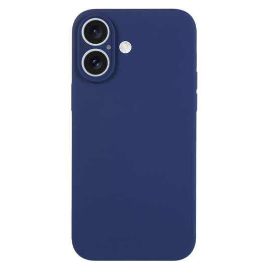 For iPhone 16 Plus Pure Color Liquid Silicone Fine Pore Phone Case(Royal Blue) - iPhone 16 Plus Cases by buy2fix | Online Shopping UK | buy2fix