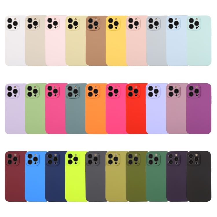 For iPhone 15 Pure Color Liquid Silicone Fine Pore Phone Case(Mint Green) - iPhone 15 Cases by buy2fix | Online Shopping UK | buy2fix