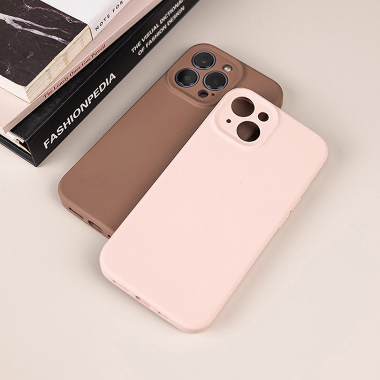 For iPhone 11 Pro Max Pure Color Liquid Silicone Fine Pore Phone Case(Light Brown) - iPhone 11 Pro Max Cases by buy2fix | Online Shopping UK | buy2fix