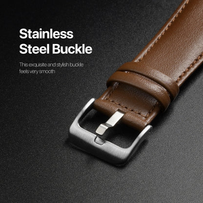 For Apple Watch 7 41mm DUX DUCIS YS Series Genuine Leather Watch Band(Brown) - Watch Bands by DUX DUCIS | Online Shopping UK | buy2fix