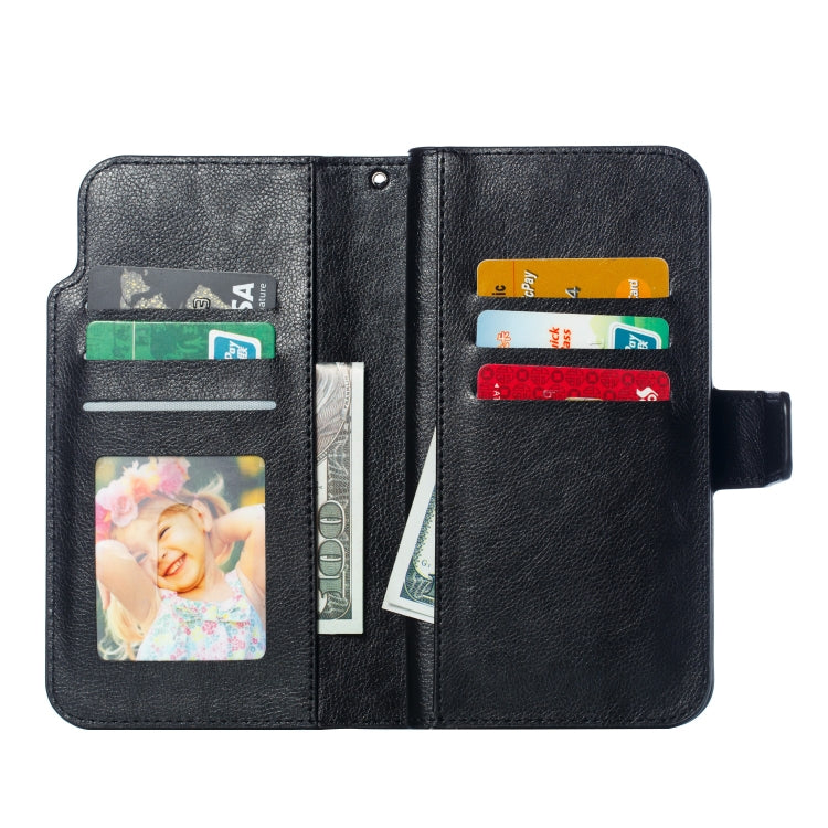 For iPhone 16 Pro Max Tri-Fold 9-Card Wallets Leather Phone Case(Black) - iPhone 16 Pro Max Cases by buy2fix | Online Shopping UK | buy2fix