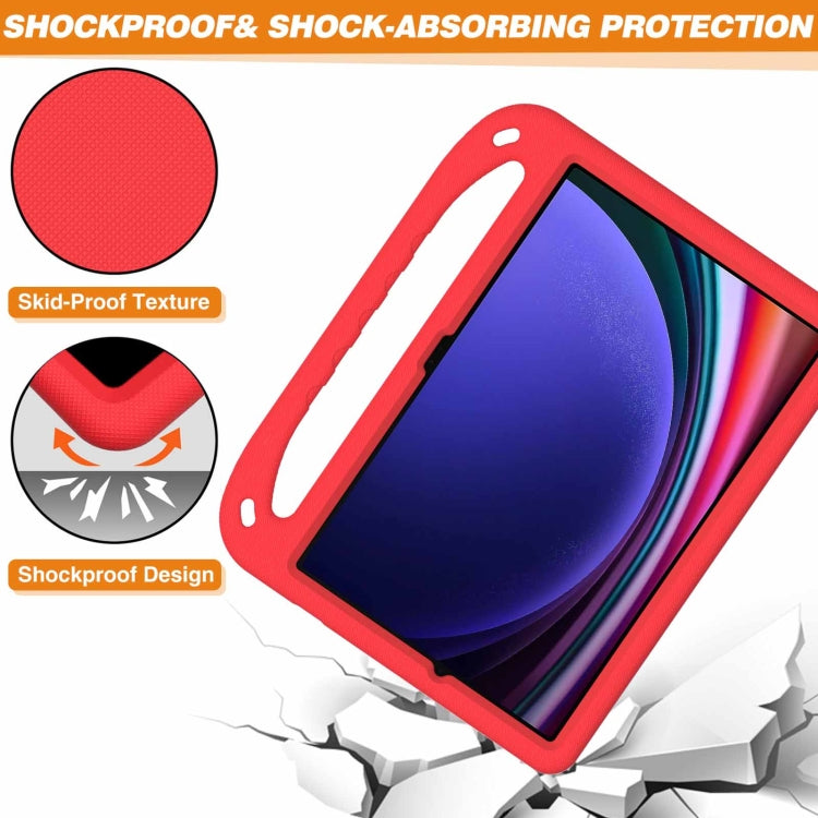 For Samsung Galaxy Tab S9+ Handle EVA Shockproof Tablet Case with Holder(Red) - Galaxy Tab S9+ Cases by buy2fix | Online Shopping UK | buy2fix