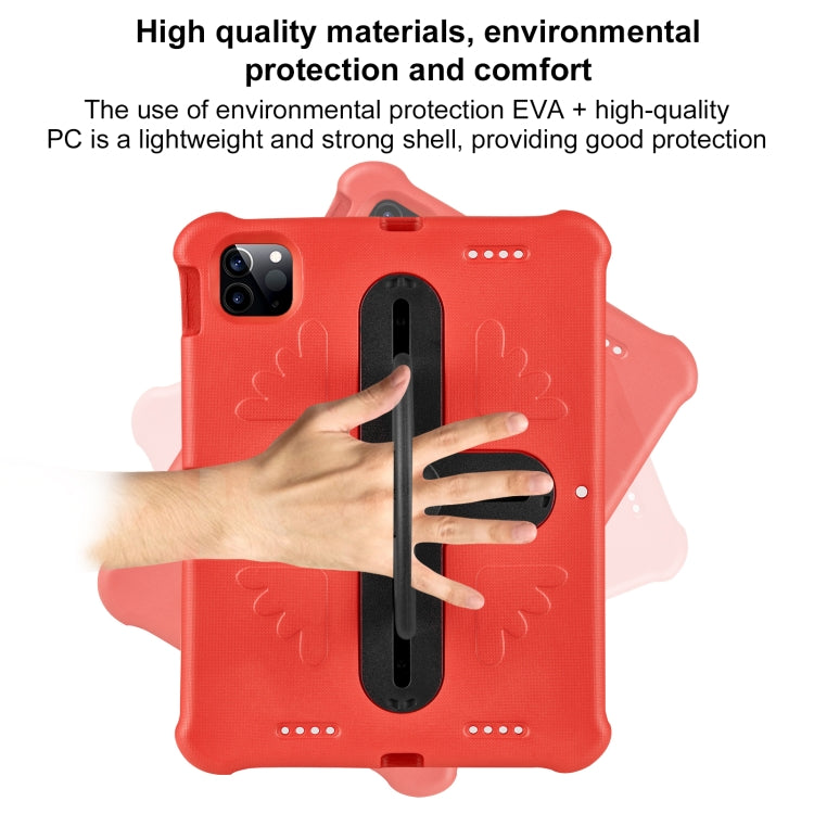 For iPad Air 11 2024 Shield 360 Rotation Handle EVA Shockproof PC Tablet Case(Red Black) - iPad Air 11 2024 Cases by buy2fix | Online Shopping UK | buy2fix