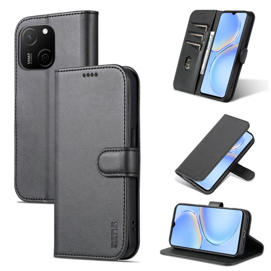 For Huawei P60 / P60 Pro AZNS Skin Feel Calf Texture Flip Leather Phone Case(Black) - Huawei Cases by AZNS | Online Shopping UK | buy2fix