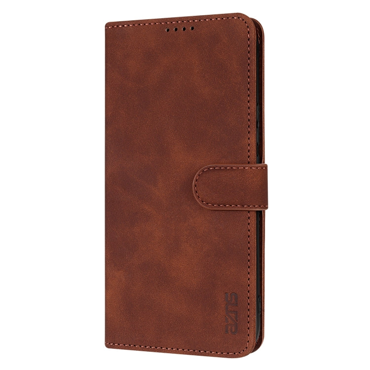 For Honor X60 Pro AZNS Skin Feel Calf Texture Flip Leather Phone Case(Brown) - Honor Cases by AZNS | Online Shopping UK | buy2fix