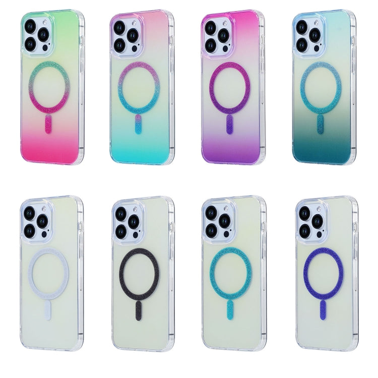 For iPhone 13 Pro Magic Diamond Blu-ray MagSafe Phone Case(Purple Blue Gradient) - iPhone 13 Pro Cases by buy2fix | Online Shopping UK | buy2fix