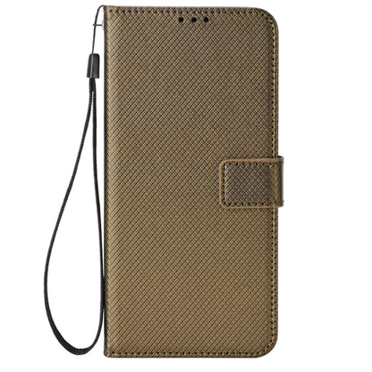 For Doogee X98 Diamond Texture Leather Phone Case(Brown) - Doogee Cases by buy2fix | Online Shopping UK | buy2fix