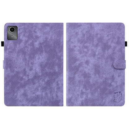 For Lenovo Tab M11/Xiaoxin Pad 11 2024 Tiger Pattern Flip Leather Tablet Case(Purple) - Lenovo by buy2fix | Online Shopping UK | buy2fix