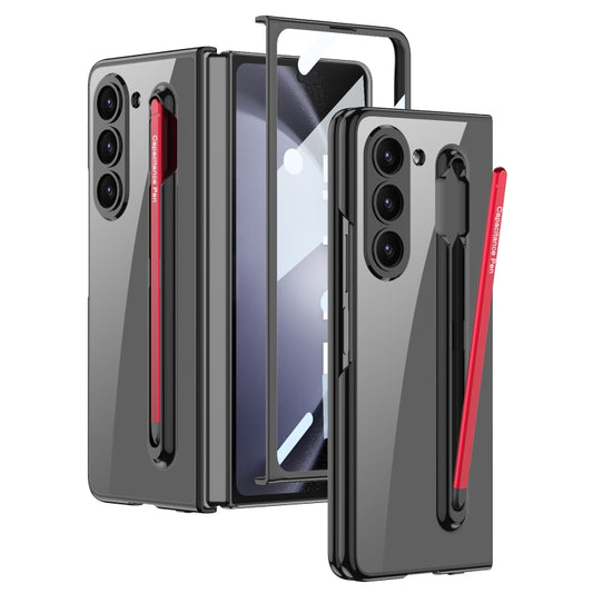 For Samsung Galaxy Z Fold5 5G GKK Integrated PC Phone Case with Pen Slot, No Include Pen(Black+Red) - Galaxy Z Fold5 Cases by GKK | Online Shopping UK | buy2fix