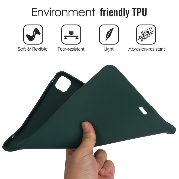 For iPad Air 13 2024 Oil Spray Skin-friendly TPU Tablet Case(Deep Green) - iPad Air 13 2024 Cases by buy2fix | Online Shopping UK | buy2fix