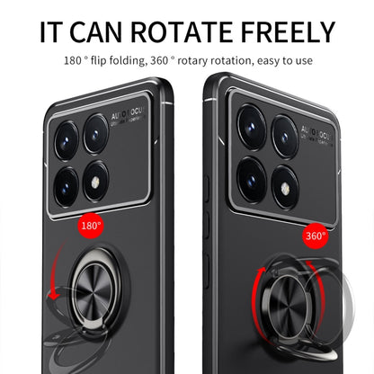 For Xiaomi Redmi K70 / K70 Pro Metal Ring Holder TPU Phone Case(Black+Red) - K70 Pro Cases by buy2fix | Online Shopping UK | buy2fix