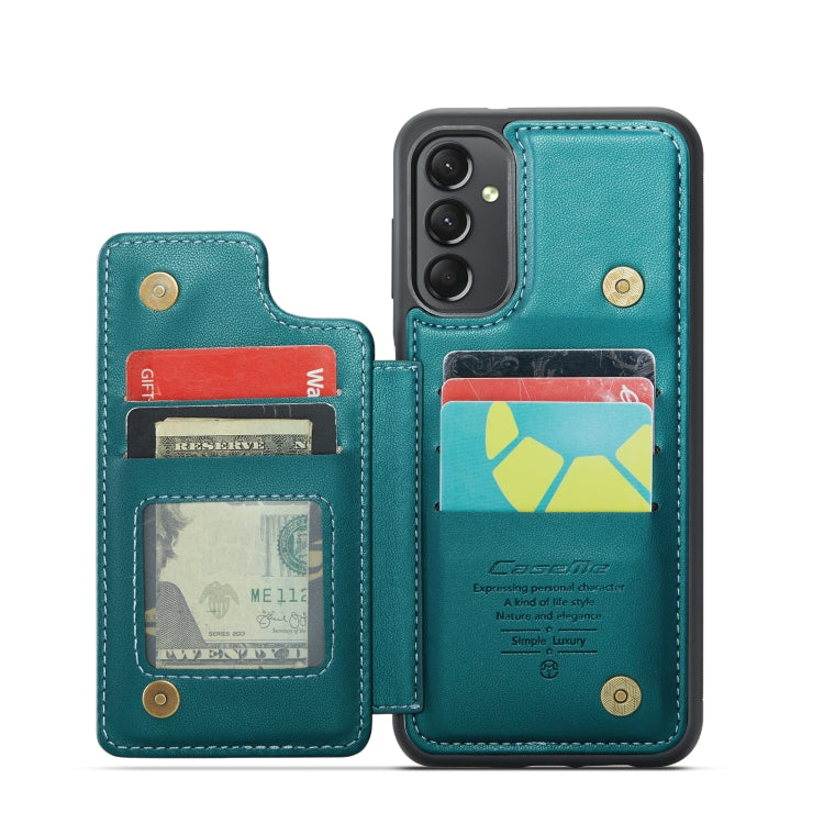 For Samsung Galaxy A24 4G CaseMe C22 Card Slots Holder RFID Anti-theft Phone Case(Blue Green) - Galaxy Phone Cases by CaseMe | Online Shopping UK | buy2fix