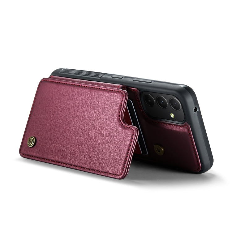 For Samsung Galaxy A34 5G CaseMe C22 Card Slots Holder RFID Anti-theft Phone Case(Wine Red) - Galaxy Phone Cases by CaseMe | Online Shopping UK | buy2fix