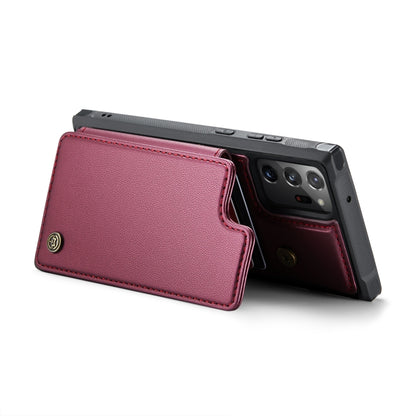 For Samsung Galaxy Note20 Ultra CaseMe C22 Card Slots Holder RFID Anti-theft Phone Case(Wine Red) - Galaxy Note20 Ultra Cases by CaseMe | Online Shopping UK | buy2fix