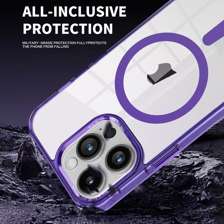 For iPhone 15 Ice Color Magnetic Series PC + Acrylic Magsafe Phone Case(Far Peak Blue) - iPhone 15 Cases by buy2fix | Online Shopping UK | buy2fix