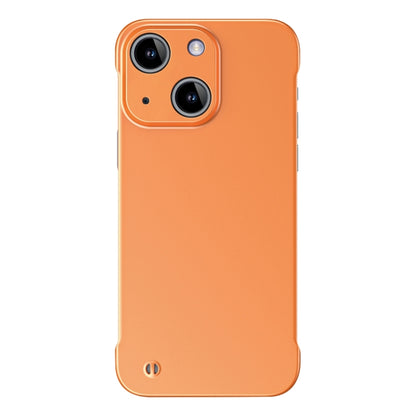 For iPhone 15 Frameless Metallic Paint Hybrid PC Phone Case(Orange) - iPhone 15 Cases by buy2fix | Online Shopping UK | buy2fix