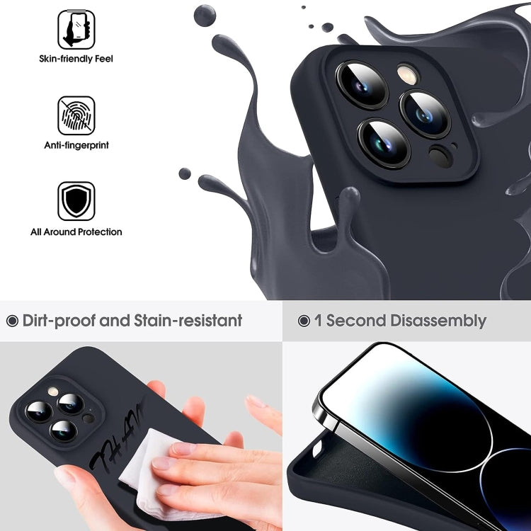 For iPhone 16 Plus Microfiber Liquid Silicone Shockproof Phone Case(Black) - iPhone 16 Plus Cases by buy2fix | Online Shopping UK | buy2fix