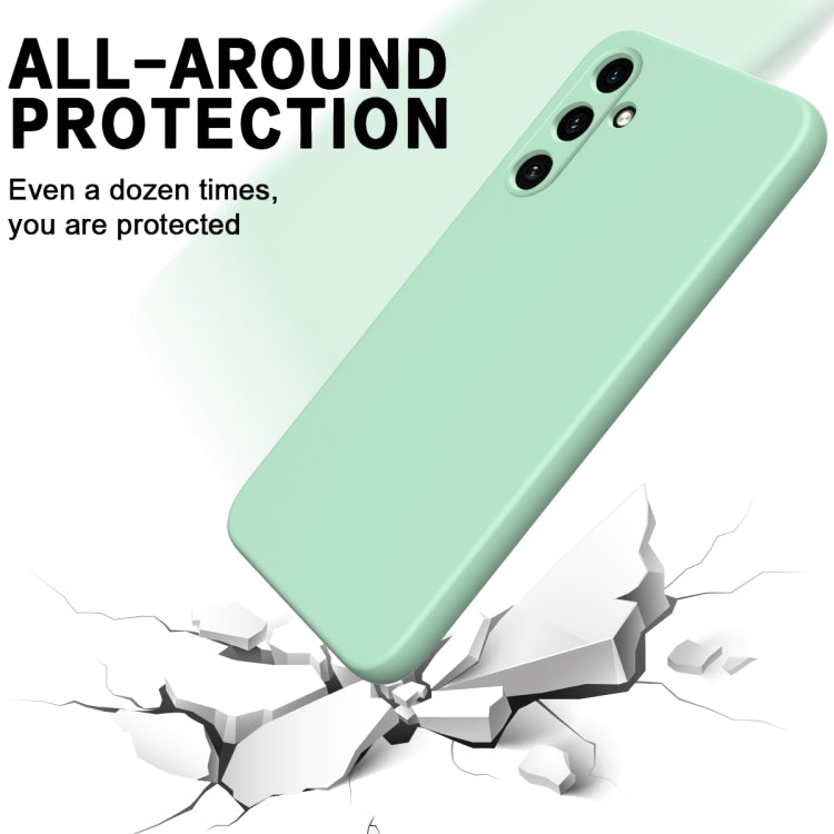 For Samsung Galaxy A55 5G Pure Color Liquid Silicone Shockproof Full Coverage Phone Case(Green) - Galaxy Phone Cases by buy2fix | Online Shopping UK | buy2fix