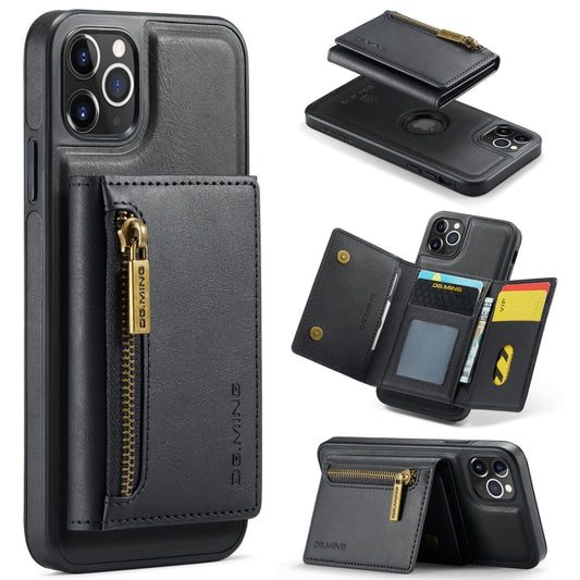 For iPhone 11 Pro Max DG.MING M5 Series Zip RFID Multi Card Detachable Leather Phone Case(Black) - iPhone 11 Pro Max Cases by DG.MING | Online Shopping UK | buy2fix