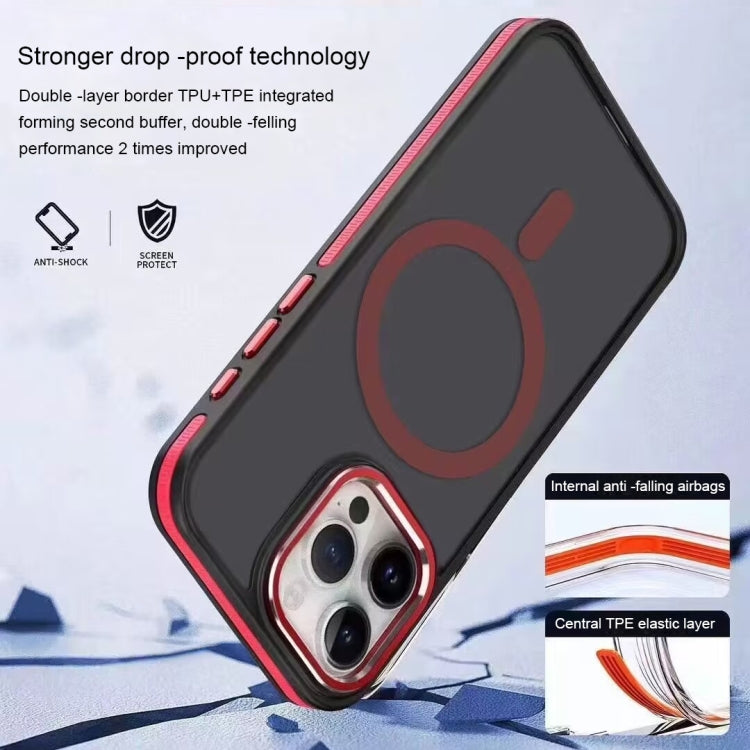 For iPhone 11 Two-color Frosted MagSafe Magnetic Phone Case(Orange) - iPhone 11 Cases by buy2fix | Online Shopping UK | buy2fix